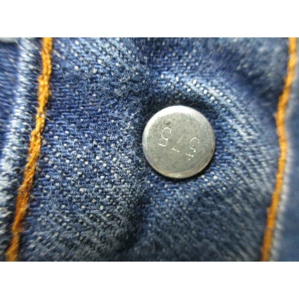 VINTAGE Levi's 505 Pants Mens 42 Blue Denim Jeans Straight Leg HEMMED 80s 42X25*